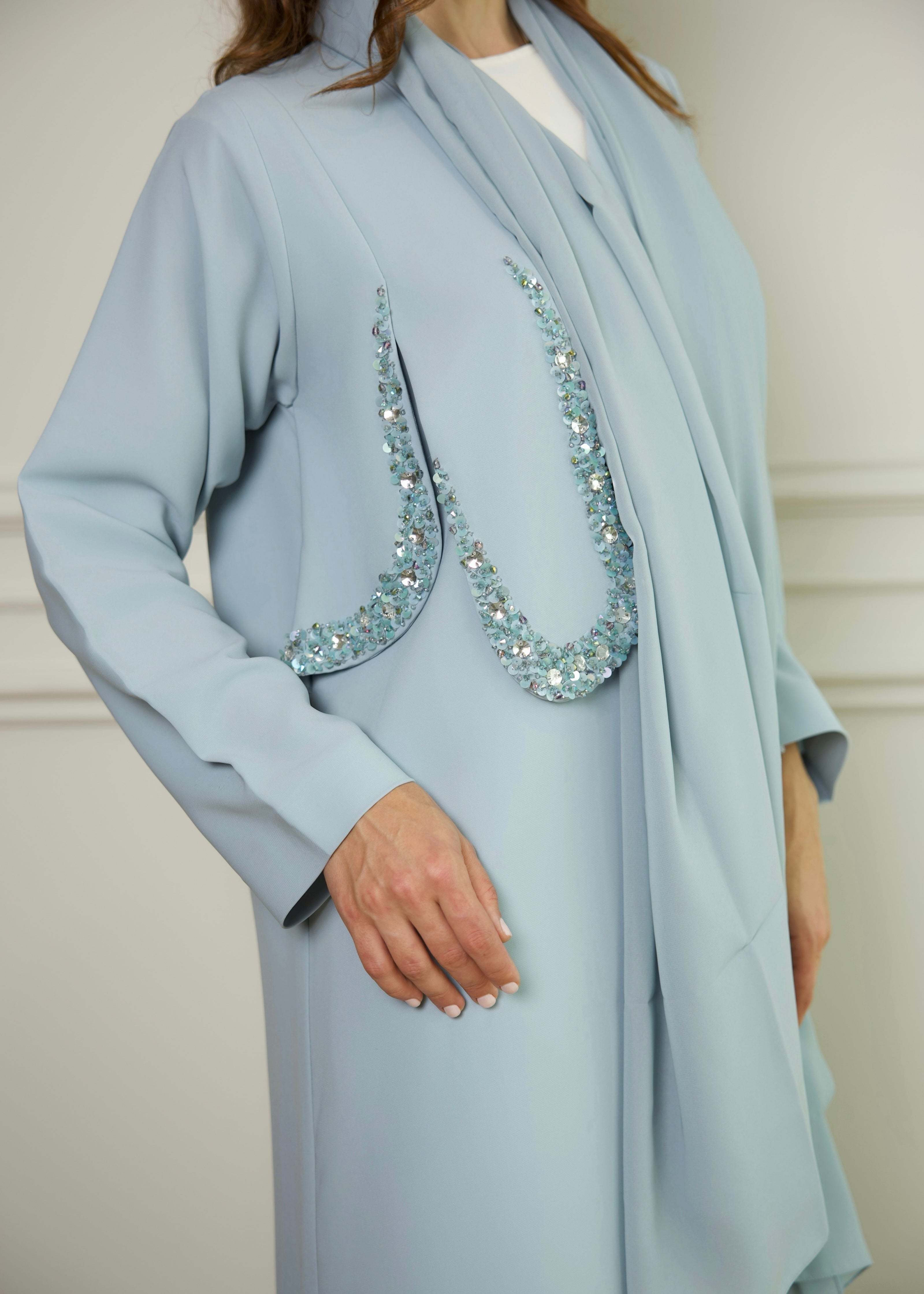 Looped Beading – Powder Blue
