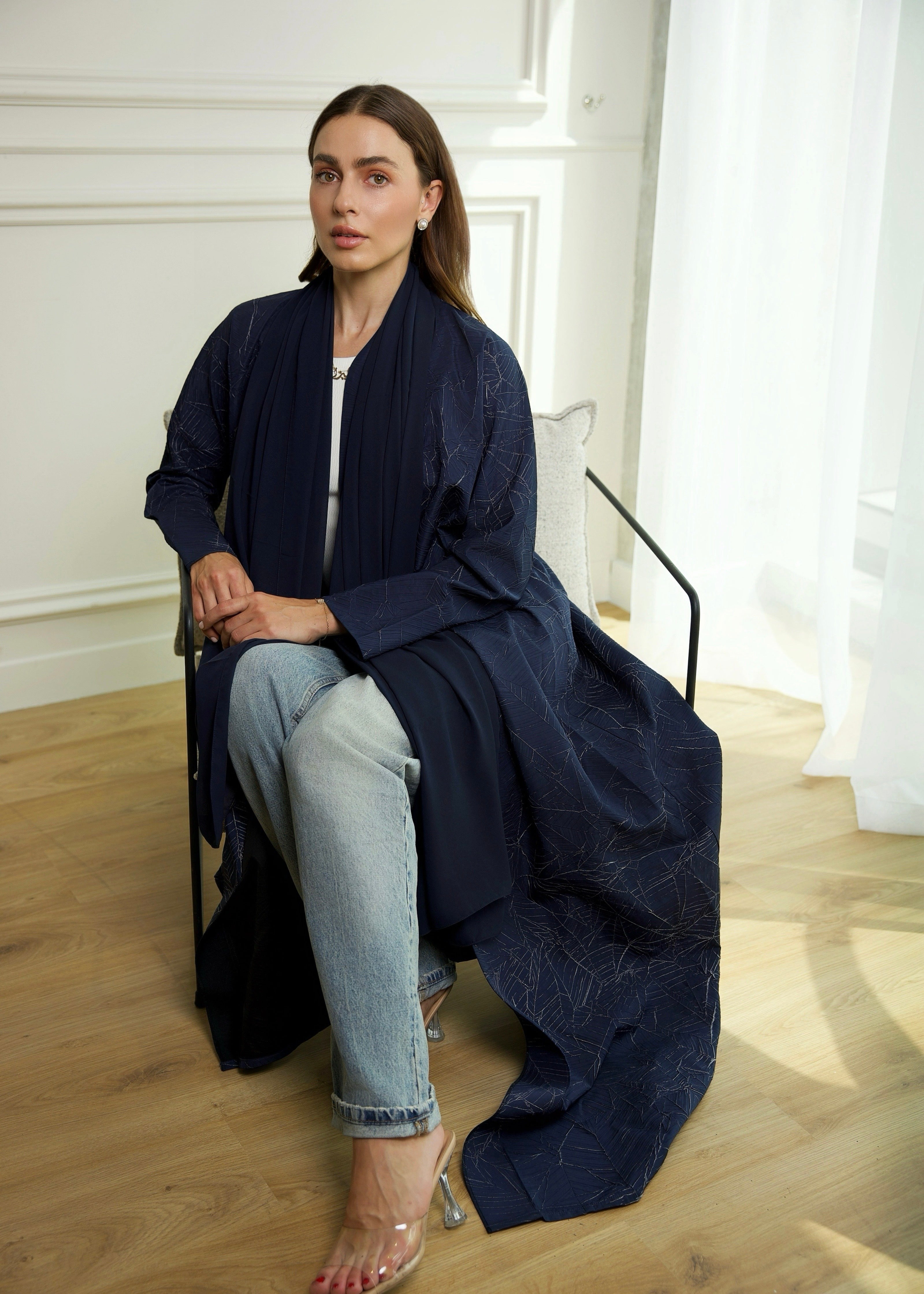 Stitched Texture – Navy Weave