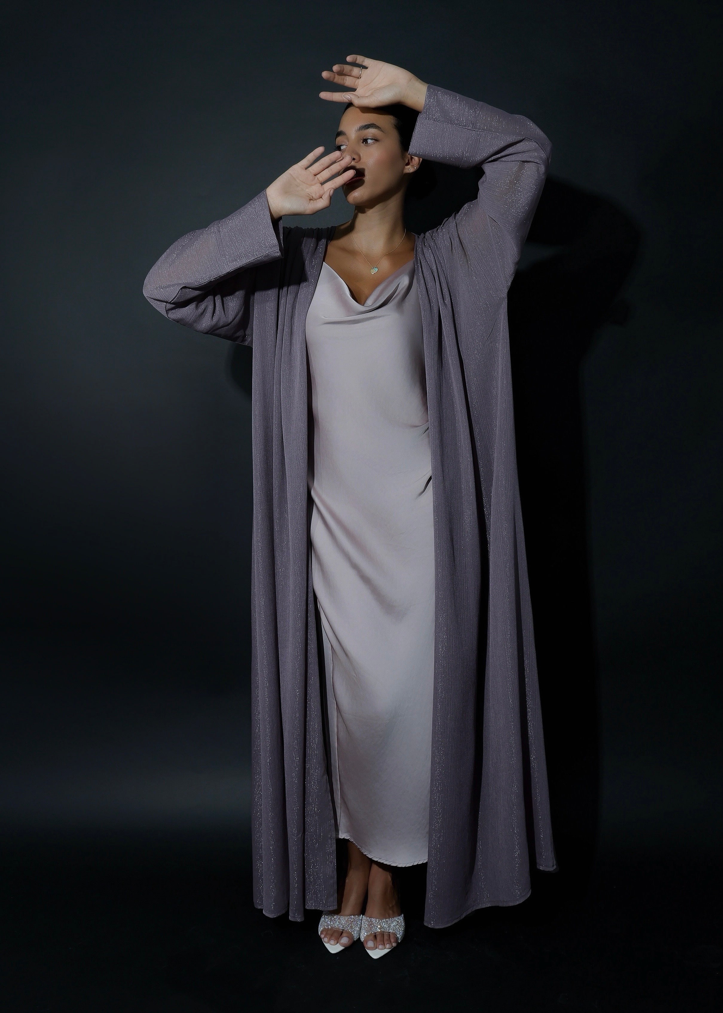 Greyed Purple Shimmer Overlay