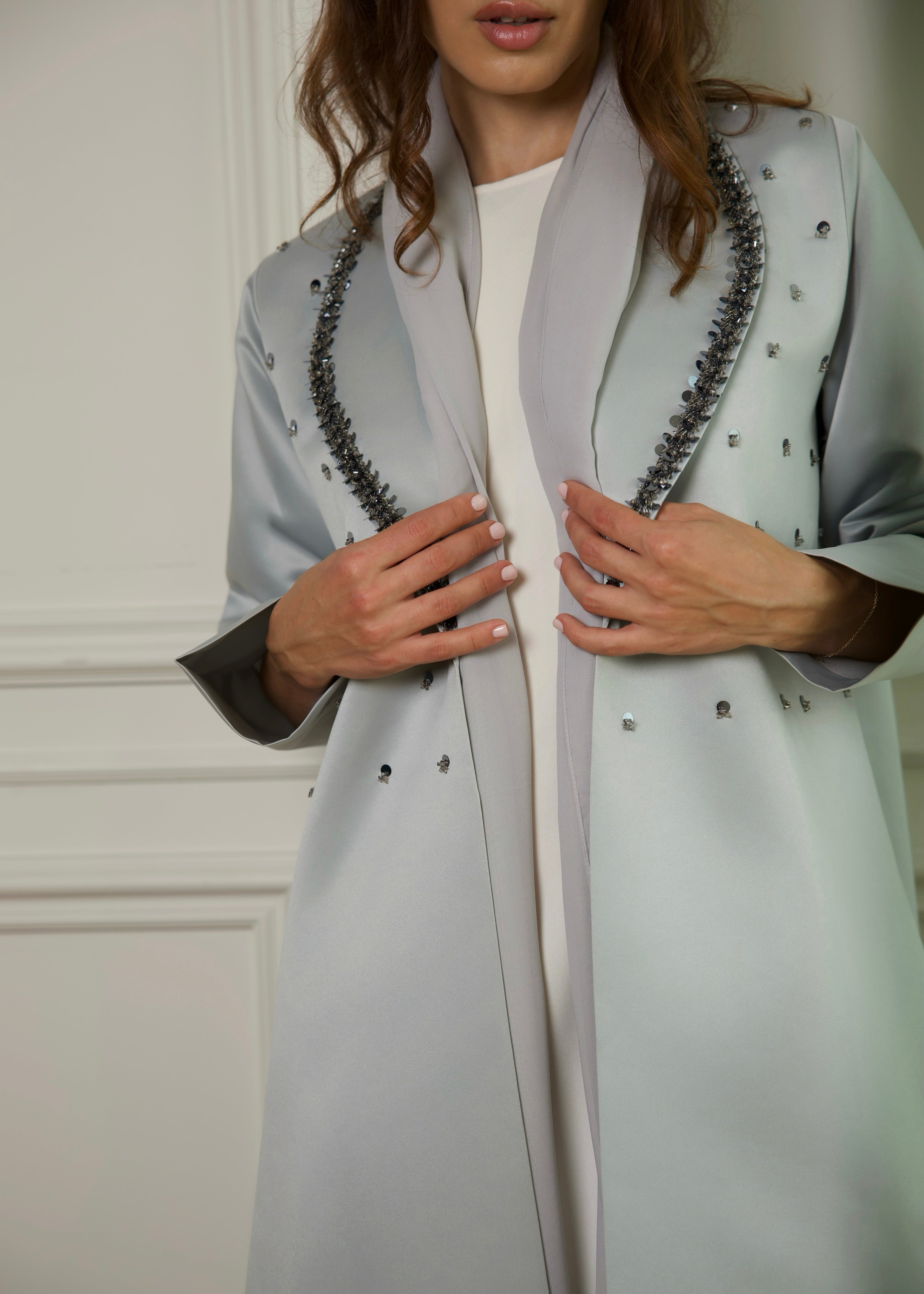 Framed Beading – Grey