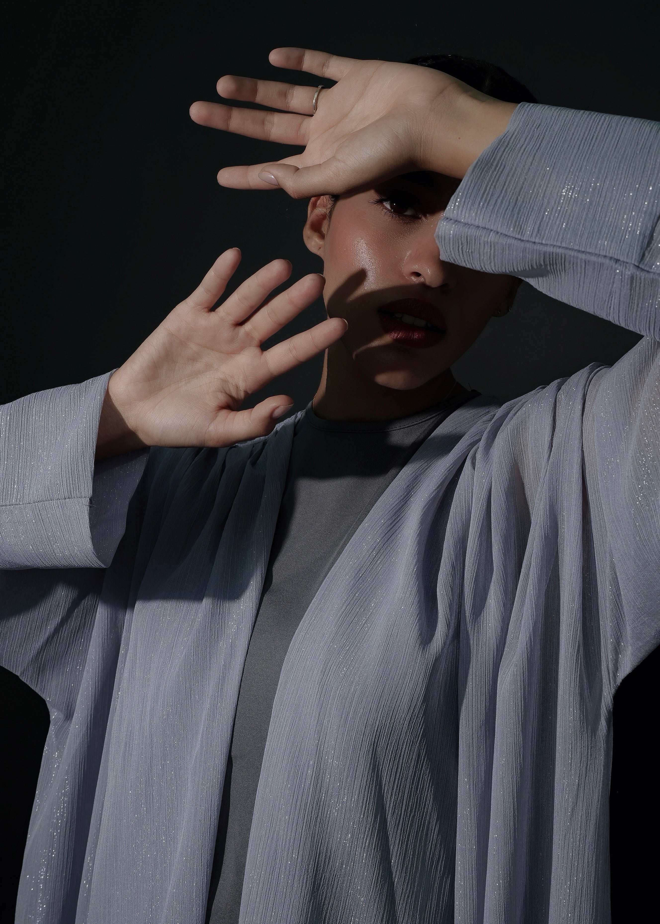 Light Grey Shimmer Overlay