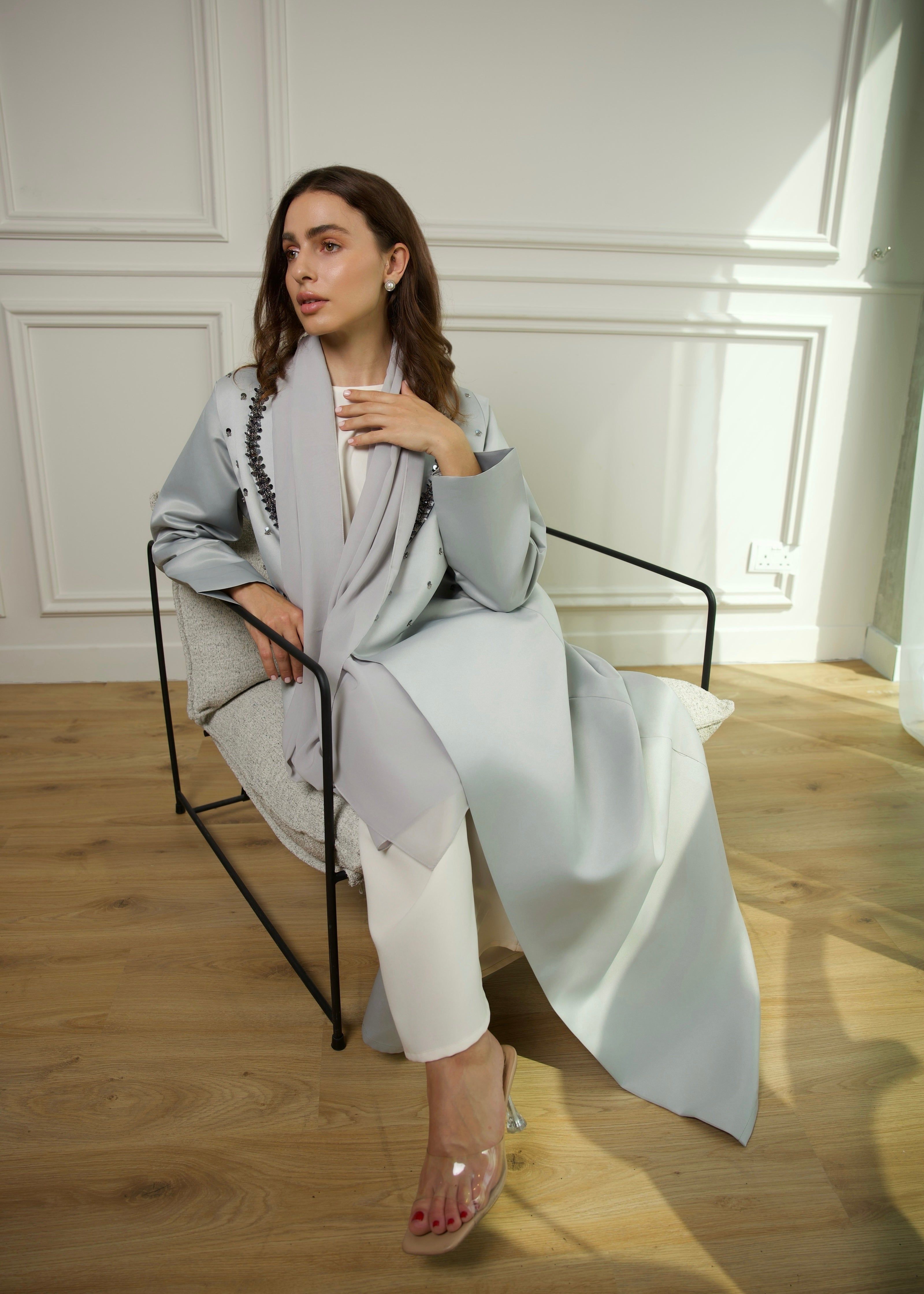 Framed Beading – Grey