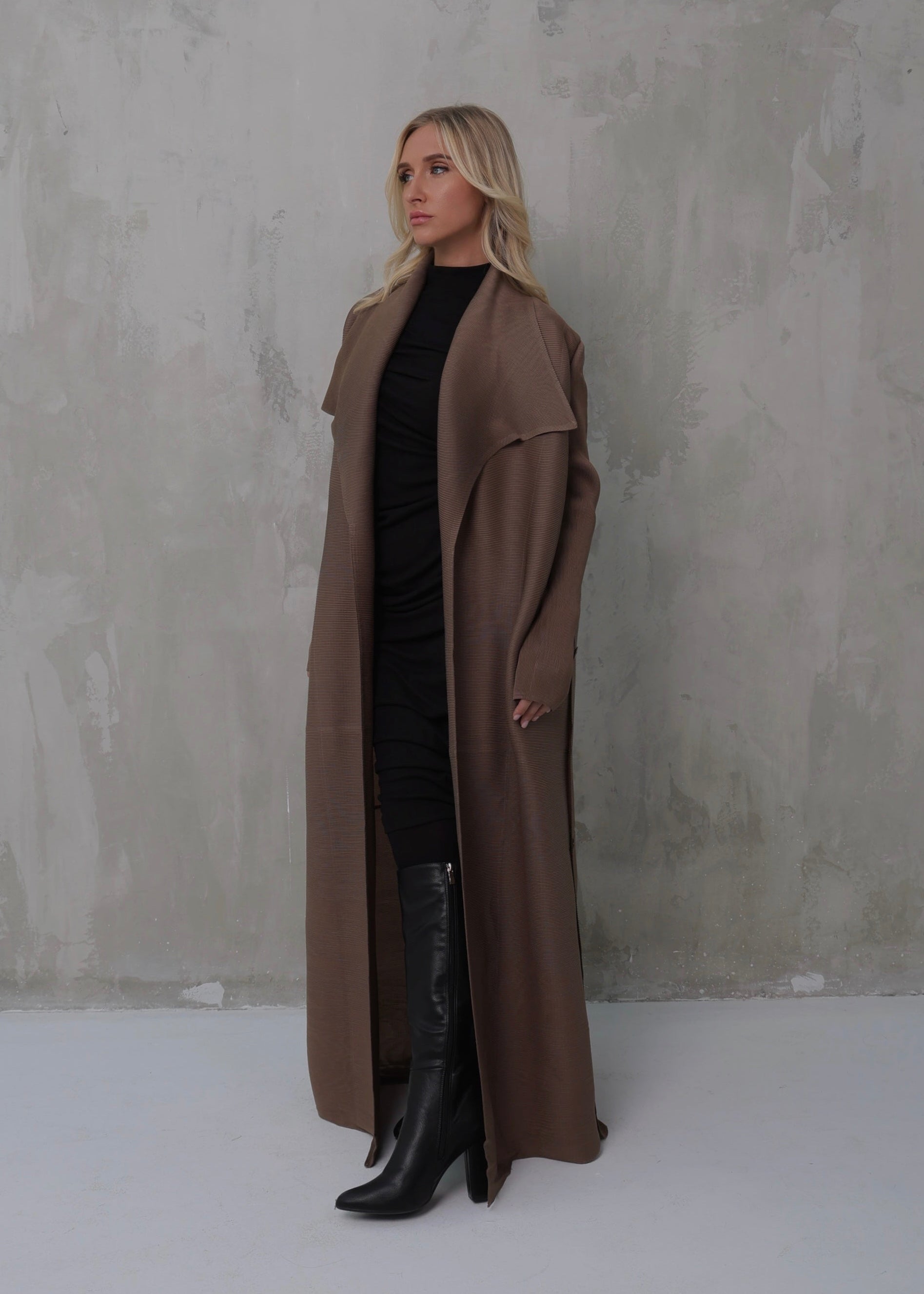 Brown Textured Coat