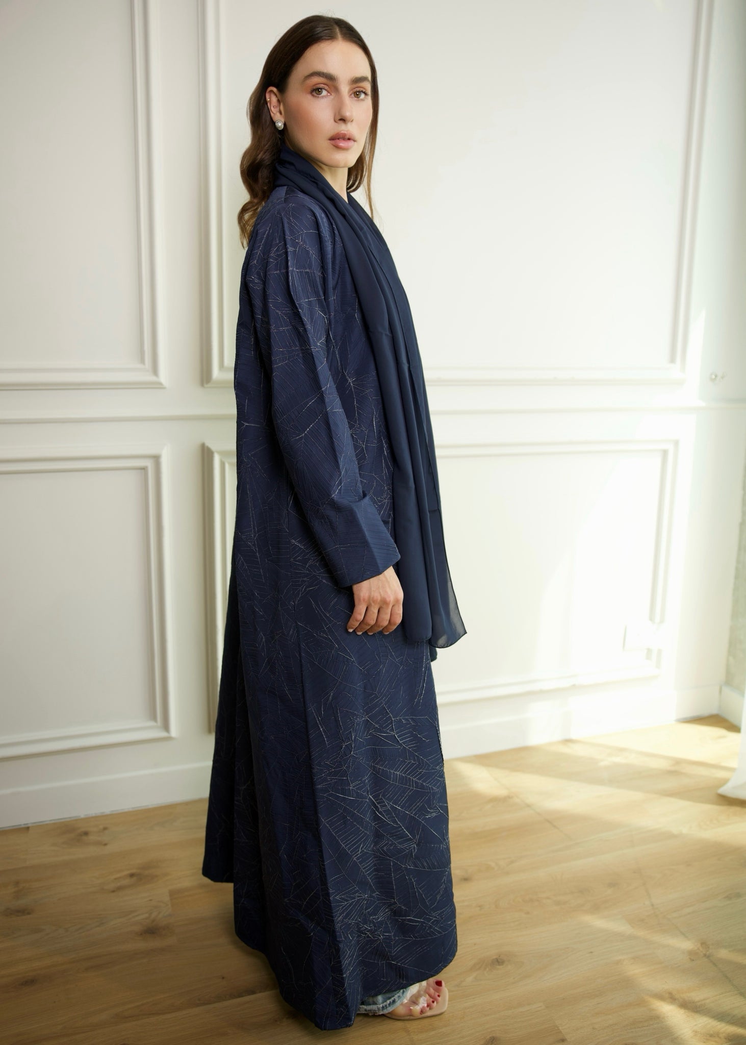 Stitched Texture – Navy Weave